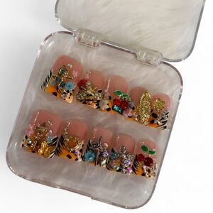 Hand Painted Acrylic 3D Fun Press-On nails